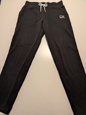 Calvin Klein Performance Sweatpants Girls L 12/14 Black Jogger Drawstring Logo